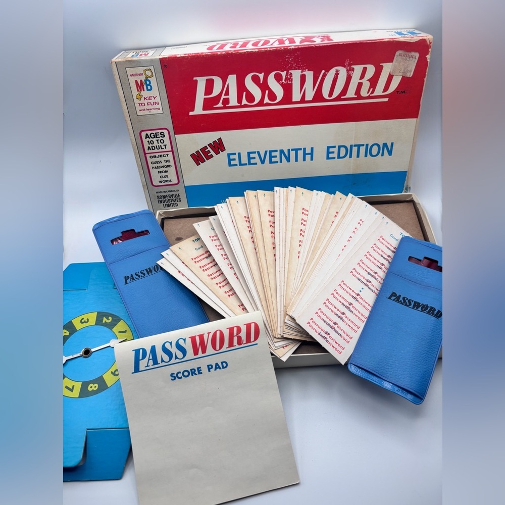 Vintage Password Board Game MB Canada Eleventh Edition
